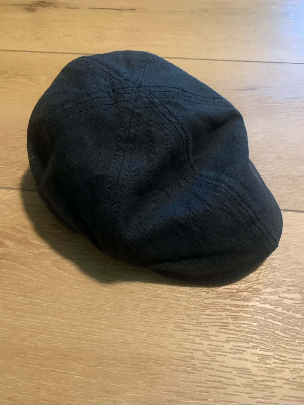 Banana Republic Black Cotton Newsboy Flat Cap S/M